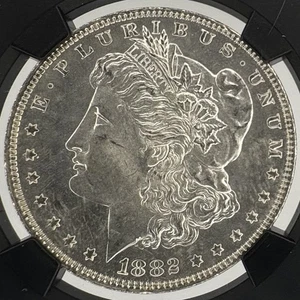 1882 O Silver Morgan Dollar $1 - NGC MS 65 Vault Box Black Core - Picture 1 of 4