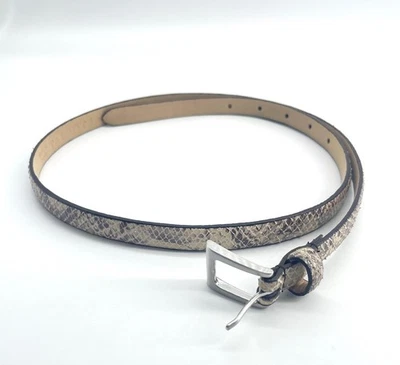 Женский кожаный ремень Talbots с узором из змеиной кожи размер Small 32 дюйма - Изображение 1 из 4