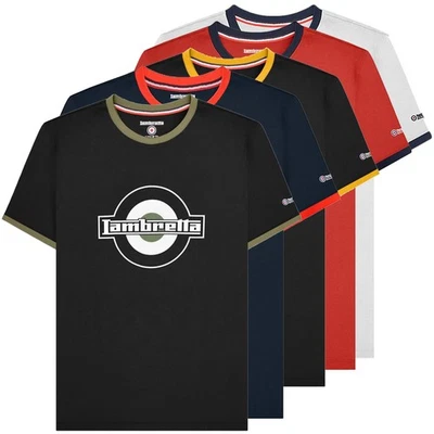 Mens Lambretta Smart Casual Retro SKA Ringer Logo Shirt Sizes M to 4XL - Image 1 of 2