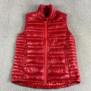 Adidas Outdoors Gilet Mens L Large Orange Full Zip Sleeveless Goose Down Jacket - Picture 1 of 9