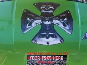 Iron Cross Golf Cart Hood Graphic Decal EZGO Club car Window Decals Go graphics - Picture 1 of 1