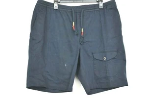 Michael Bastian Garment Dyed Pocket Shorts Navy Stretch Slash Pocket Knit XL $58 - Picture 1 of 8
