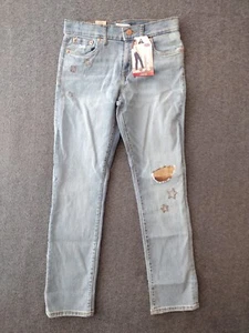 Levi's Jeans Girls 14R Girlfriend Stars Slim Through Thigh Adjustable WaistBand - Picture 1 of 12