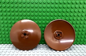 Lego 2 Reddish Brown 8x8 Inverted Round Dish NEW - Picture 1 of 1