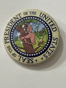 Bush George of Jungle 2 1/4” Cello Limited Ed #d Button - Artist Brian Campbell - Picture 1 of 1