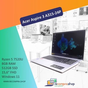 Acer Aspire 3 A315-24P - Ryzen 5 7520U - 8GB - 512GB SSD - 15,6" - Win 11 - Imagen 1 de 9
