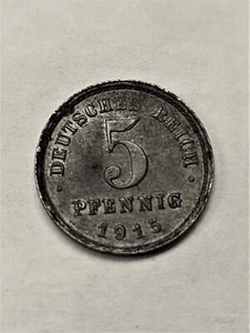 5 Pfennig 1915 Uncirculated - Picture 1 of 2