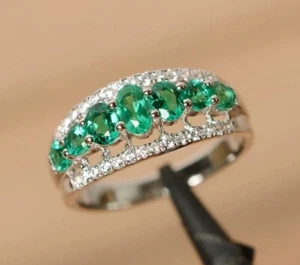 0.70ct Natural round diamond 14k solid white gold wedding Anniversary band ring - Picture 1 of 3