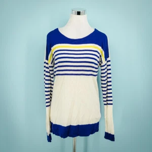Vineyard Vines Size Medium M Stripe Nautical Whale Boatneck Merino Wool Sweater - Picture 1 of 6
