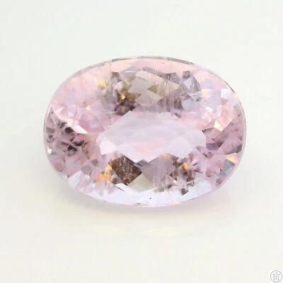 12.35 Carat Natural Kunzite 16 x 12 mm Oval Faceted Gemstone Loose - Image 1 of 4