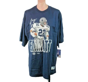 NWT VTG 90s Emmitt Smith Discus Athletic T-Shirt Football Blue 3XL-Tall 1993 - Picture 1 of 10