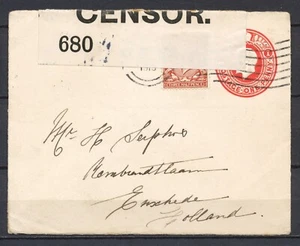 ENV. PREESTAMPADO SELLO 1D+11/2D 1915 CENSOR 680 a ENSCHEDE 18.VI.15 (Holanda) - Imagen 1 de 2