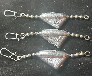 Pappy’s 1/2oz.Keel Weights with Duo Lock Snap 3 Pack - Picture 1 of 1