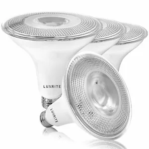 Luxrite 4-Pack LED PAR38 Flood Light Bulb Natural White 15W Dimmable Wet Rated - Picture 1 of 7