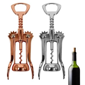 Premium Chrome Twin Lever Corkscrew Wine Bottle Opener - Picture 1 of 17