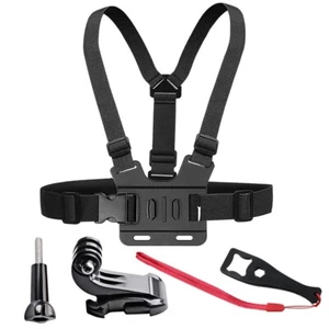 Wear-Resisting Black Chest Harness Body Strap Mount Adjustable for GoPro Android - Picture 1 of 1