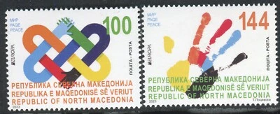 377 - NORTH MACEDONIA 2023 - Europa - Peace - MNH Set - Image 1 of 2