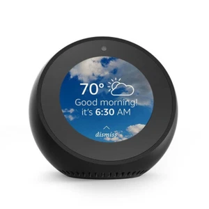Amazon Echo Spot Smart Clock Alexa Home Smart Speaker Black Retail Box - Picture 1 of 4