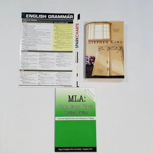Lot of 3 Writing Guide Books Composition Stephen King Grammar Chart MLA Easy Way - Picture 1 of 11