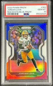 Jordan Love 2020 Prizm Red White & Blue PSA 10 GEM #363 Packers RC Rookie Panini - Photo 1/2