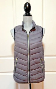 FABLETICS Women’s Gray Puffer Vest Full Zip Lightweight - Size Medium - Picture 1 of 6