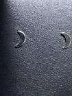 14k Solid White Gold Crescent Moon Design Stud Push Back Earrings Gift