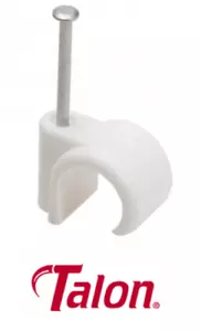 Talon 100 x 22 mm weiß Nagel-In Rohrschellen NCW22 nagelneu - Nagel in Mauerwerk Clip - Bild 1 von 3