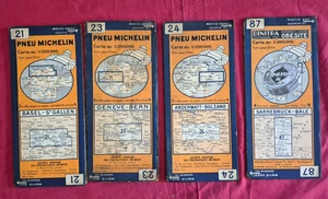 MICHELIN : 4 Cartes Routières N° 21 23 24 87 / Allemagne et Suisse - Picture 1 of 1