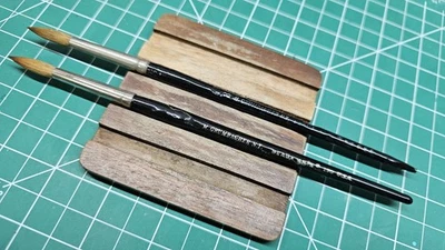 Grumbacher Serie 190 Bellas Artes Rojo Sable Artista Pinceles Talla 8 Lote de 2 Foto 1 de 4