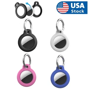 Case Cover Keychain Ring Protective Plastic Shell For Air Tags For Apple Airtag - Picture 1 of 10