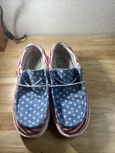 Hey Dude Wally Stars and Stripes Schuhe - Größe Youth 5 - Bild 1 von 21