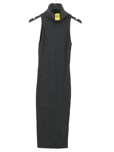 Zara Women's Midi Dress S Grey Polyester with Elastane, Viscose Bodycon - Picture 1 of 5