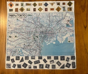 Map of Tokyo Schal Vintage - Bild 1 von 10
