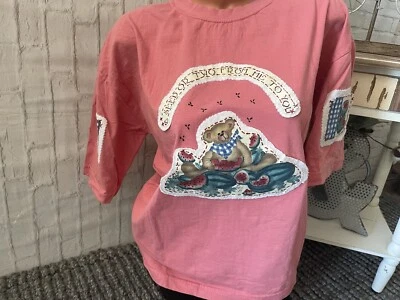 Camiseta mujer oso de peluche verano apliques sandía talla L ¡NUEVA! Foto 1 de 4