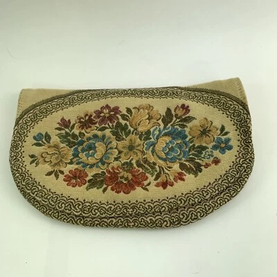 Magic Vintage Floral Tapestry Bag Envelope Clutch Purse Chain Shoulder Strap - Image 1 of 4