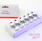 Genuine Fender Chrome Locking Tuners 6-Inline 2-Pin Strat/Tele F Logo Machines