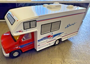 1:43 6” Ford E-350XL RV Camper Van Diecast Passenger Vehicle Pull Back Red - Picture 1 of 7