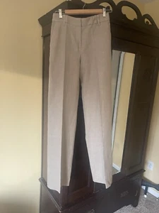 Massimo Dutti Women's Trousers USA Size 4 Beige Wool Tweed - Picture 1 of 5