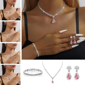 2025 Damen Ohrringe, Halskette und Armband dreiteiliges Set K4C6 - Bild 1 von 23