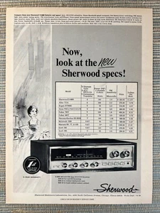 Sherwood S-8800 80 Watt ricevitore tutto silicone Chicago IL 1967 pubblicità stampa vintage - Foto 1 di 1