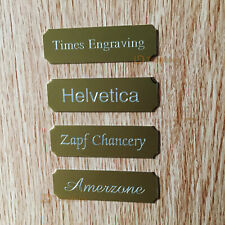 Engraved Plaque / Plate with Cut Corners Silver, Gold, Various Sizes & Fonts