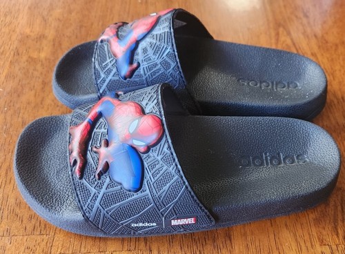 Sandali Adidas taglia 1 Adilette Slide scarpe da piscina infradito Marvel Spider Man