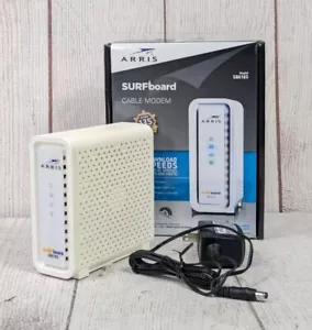 ARRIS SURFboard SB6183 DOCSIS 3.0 Cable Modem with Power Cable - White, TESTED - Picture 1 of 11