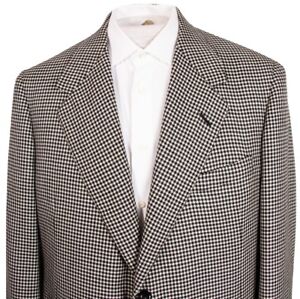 Oxxford Clothes Mens 43R Houndstooth 2 Btn Pure Cashmere Blazer Sports Coat 