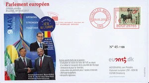 FDC BELGIQUE Parlement européen "U Shwe Mann, Birmanie / PONTA, Roumanie" 2012 - Picture 1 of 1