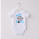 My Siblings Have Paws Baby Bodysuit Blue Or P Ink One Piece Size 0-3 To 12 Month