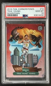 2018-19 Cornerstones Trae Young Downtown SSP Case Hit Rookie RC #12 PSA 10 Hawks - Picture 1 of 2