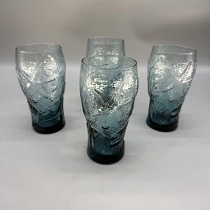 Juego De 4 Vasos De Vidrio Libbey De Colección Estrella De Mar Diseño Mar Playa Azul Usado En Excelente Condición - Imagen 1 de 9