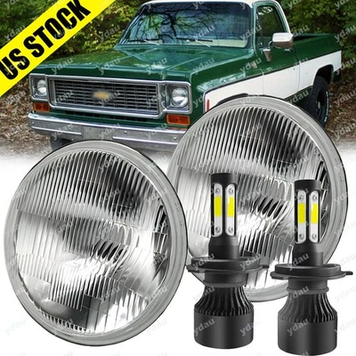 Пара круглых светодиодных фар для 1947 1948 1949 1950 1951-1957 Chevy Truck 7 дюймов - Изображение 1 из 4