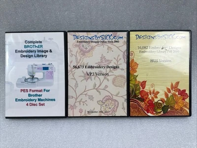 Lote de 3 máquinas de bordar Designbysick And Brother versiones HUN, PES, HUS Foto 1 de 4